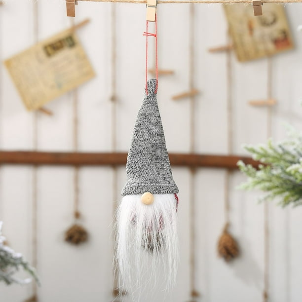 Spherical Pointed Cap Gnome Doll Christmas Ornament Xmas Tree Hanging Decor